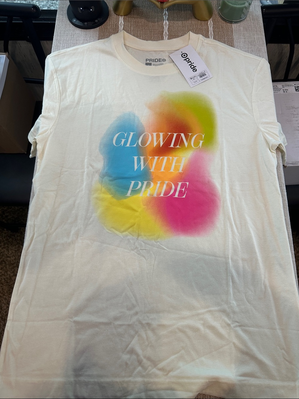 Glowing With Graphic Tee - Cream